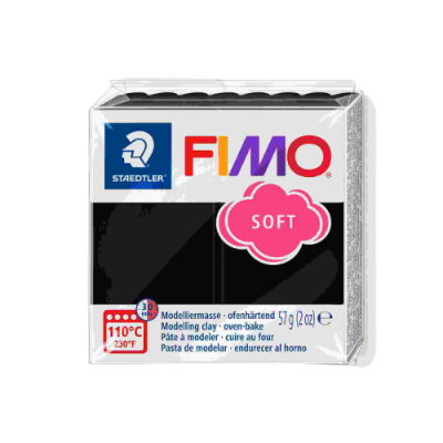 Staedtler Fimo Soft Πηλός 57gr Μαύρος (Black 9)