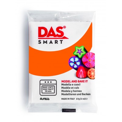 DAS Smart Πολυμερικός Πηλός 57gr Πορτοκαλί (06)