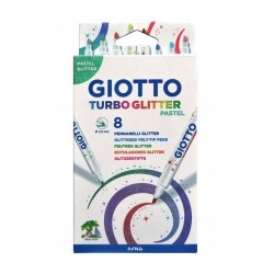 Giotto Μαρκαδόροι Turbo Glitter Pastel 8 τεμ.