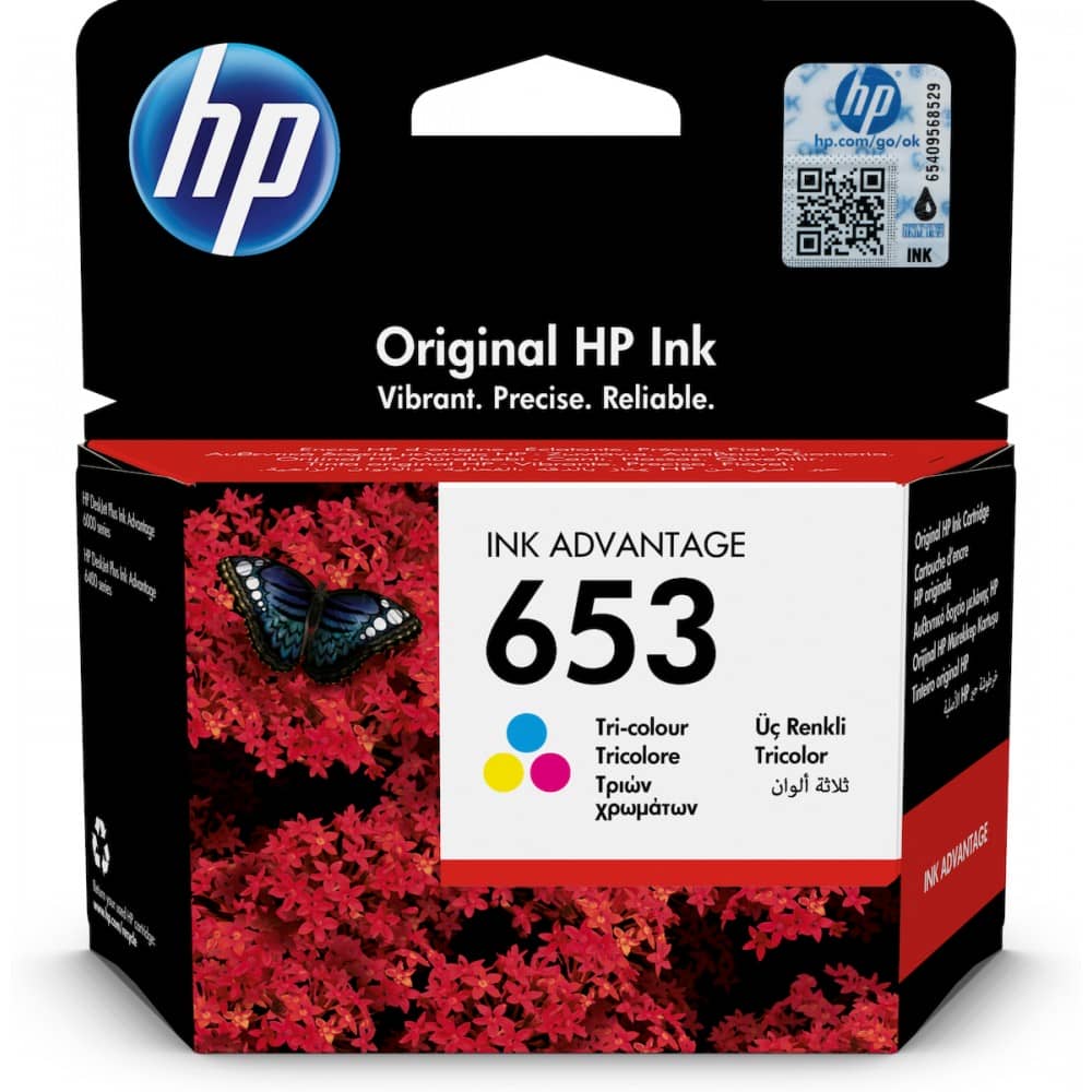 Μελάνι HP 653 Tri-colour