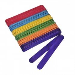 Ξυλάκια Χειροτεχνίας Πολύχρωμα 15cm (Γλωσσοπίεστρα) 60 τεμ.