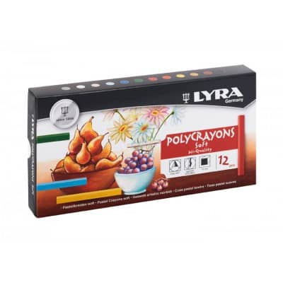 Lyra Παστέλ Crayons Soft 12 χρώματα