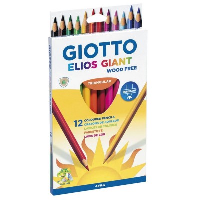 Giotto Ξυλομπογιές Elios Giant 12 Χρώματα