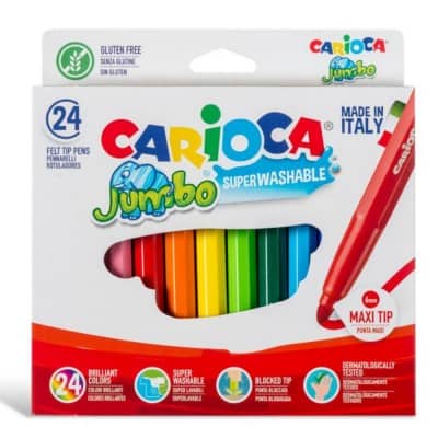 Μαρκαδόροι CARIOCA JUMBO 24τμχ