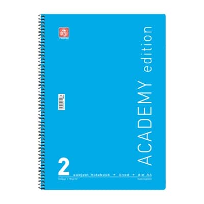 Academy Τετράδιο Σπιράλ A4 2 θεμάτων Γαλάζιο