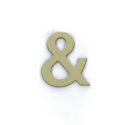 Σήμα "&" Πλαστικό Χρυσό 5x3cm