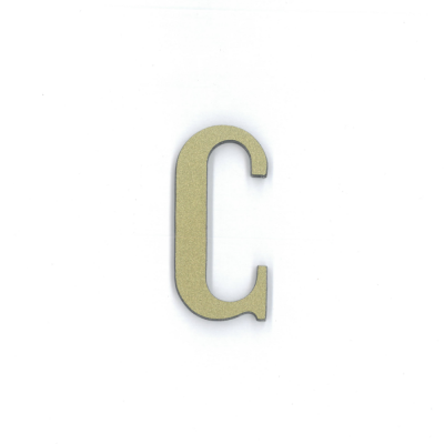Γράμμα "C" Πλαστικό Χρυσό 5x3cm