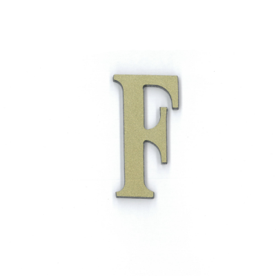 Γράμμα "F" Πλαστικό Χρυσό 5x3cm