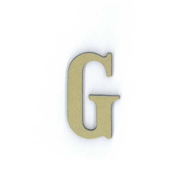 Γράμμα "G" Πλαστικό Χρυσό 5x3cm