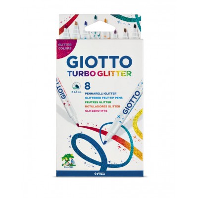 Giotto Μαρκαδόροι Turbo Glitter 8 τεμ.