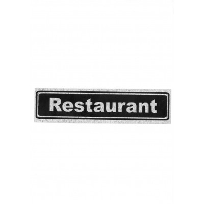 Πινακίδα Σήμανσης "Restaurant" 5x20cm