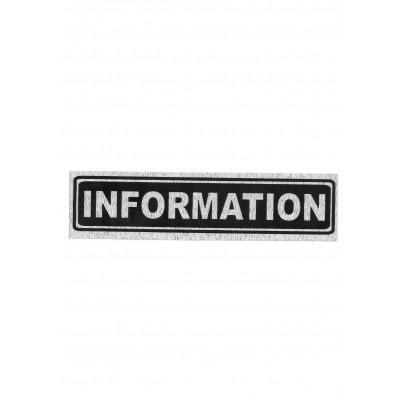 Πινακίδα Σήμανσης "Information" 5x20cm