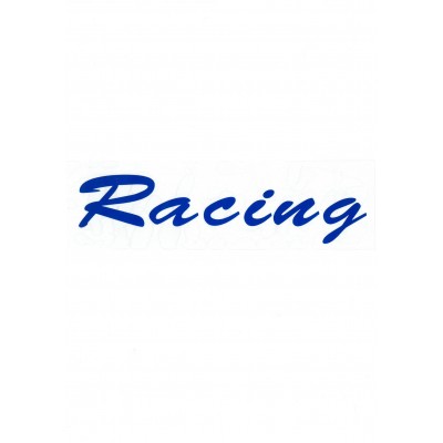 Αυτοκόλλητο Σήμα "Racing" Μπλε 21x5,5cm