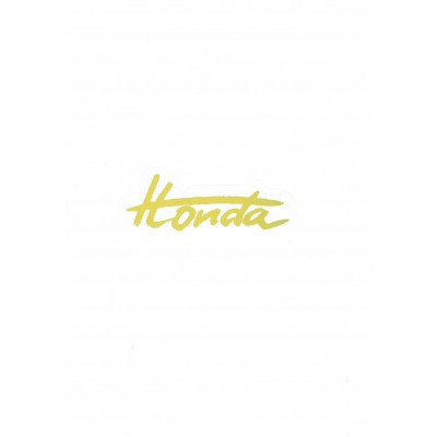 Αυτοκόλλητο Σήμα "Honda" Κίτρινο 12,5x5cm