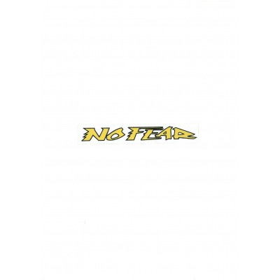 Αυτοκόλλητο Σήμα "No Fear" Κίτρινο 13x2cm
