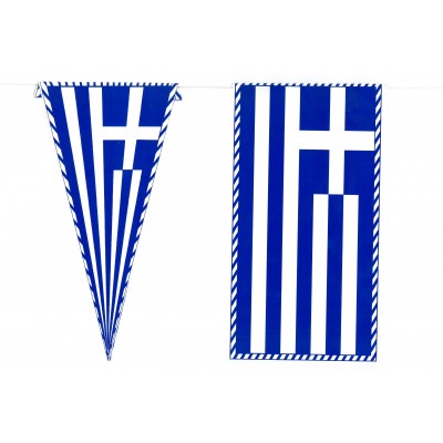 Γιρλάντα Ελληνικές Σημαίες 6,5m 14x27cm