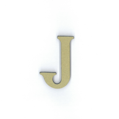 Γράμμα "J" Πλαστικό Χρυσό 5x3cm