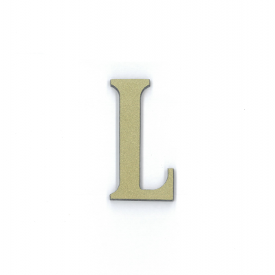 Γράμμα "L" Πλαστικό Χρυσό 5x3cm