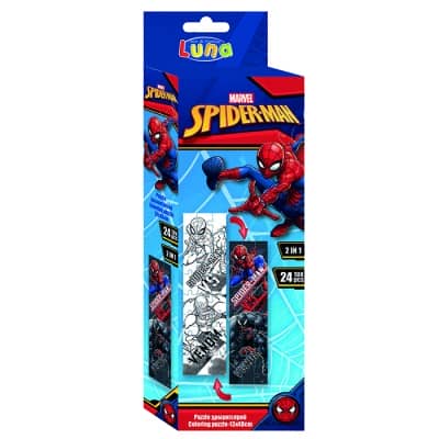 Παζλ Χρωματισμού Πύργος Spiderman 2 Όψεων Luna Toys 24 Τμχ. 9x29