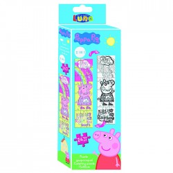 Παζλ Χρωματισμού Πύργος Peppa Pig 2 Όψεων Luna Toys 24 Τμχ. 9x29