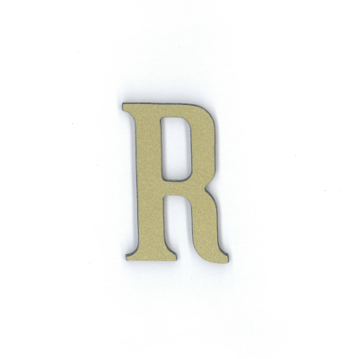 Γράμμα "R" Πλαστικό Χρυσό 5x3cm
