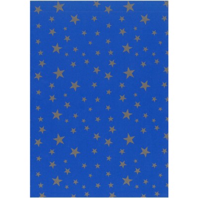 Χαρτόνι Κάνσον Αστέρια Μπλε-Χρυσό 50*68cm 300gr