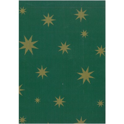 Χαρτόνι Οντουλέ Αστέρια Πράσινο-Χρυσό 50x70cm 300gr