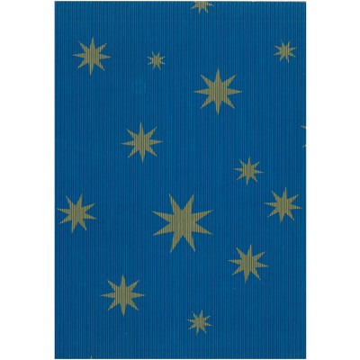 Χαρτόνι Οντουλέ Αστέρια Μπλε-Χρυσό 50x70cm 300gr