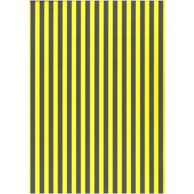 Χαρτόνι Κάνσον Ριγέ Μαύρο-Κίτρινο 50*68cm 300gr