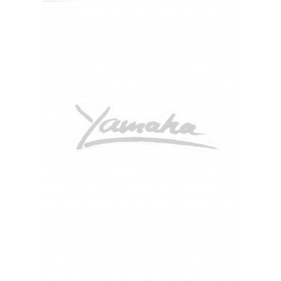 Αυτοκόλλητο Σήμα "Yamaha" Ασημί 16x5cm