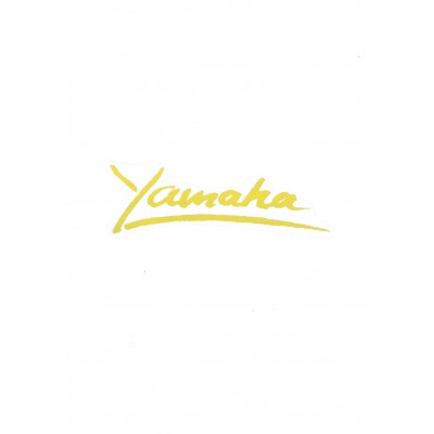 Αυτοκόλλητο Σήμα "Yamaha" Κίτρινο 16x5cm
