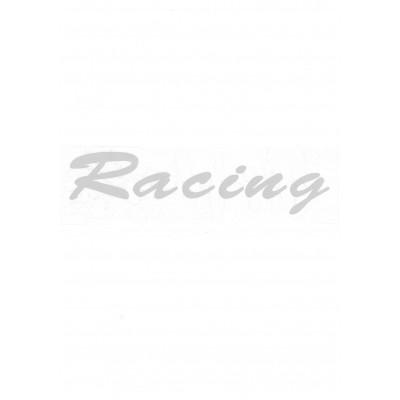 Αυτοκόλλητο Σήμα "Racing" Ασημί 21x5,5cm