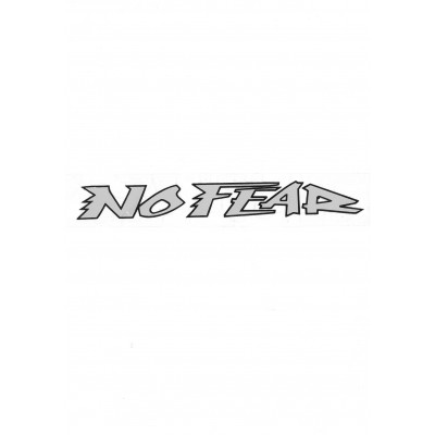 Αυτοκόλλητο Σήμα "NO FEAR" Ασημί 21,5x3cm