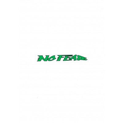 Αυτοκόλλητο Σήμα "No Fear" Πράσινο 13x2cm