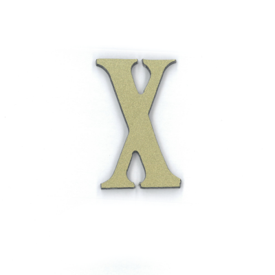 Γράμμα "Χ" Πλαστικό Χρυσό 5x3cm