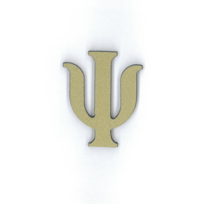 Γράμμα "Ψ" Πλαστικό Χρυσό 5x3cm