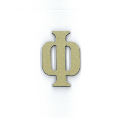 Γράμμα "Φ" Πλαστικό Χρυσό 5x3cm