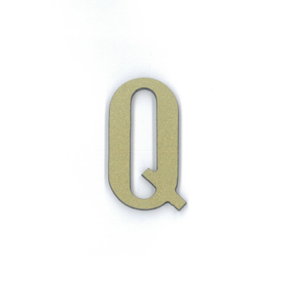 Γράμμα "Q" Πλαστικό Χρυσό 5x3cm