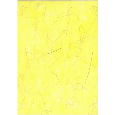 Συνθετικό Μεταξωτό Χαρτί από ίνες με Χρυσοκλωστή Κίτρινο 50x70cm 25gr