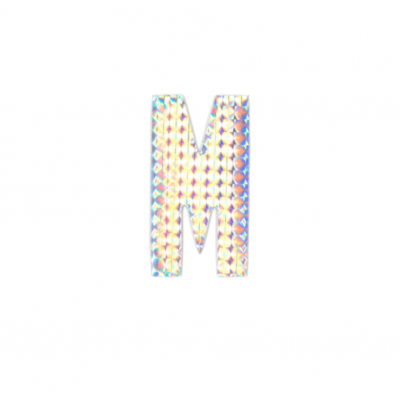 Αυτοκόλλητο Γράμμα "Μ" Ασημί 2.5x3cm