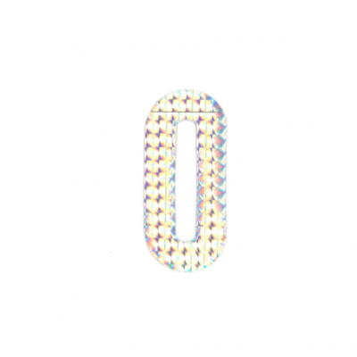Αυτοκόλλητο Γράμμα "Ο" Ασημί 2.5x3cm
