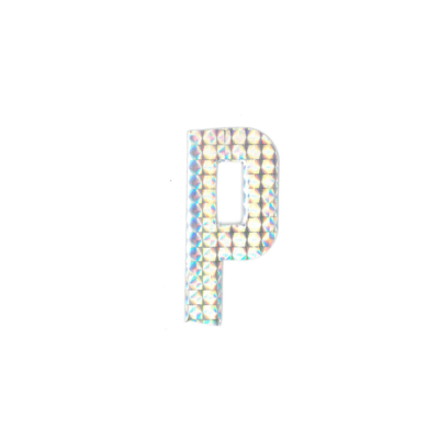 Αυτοκόλλητο Γράμμα "Ρ" Ασημί 2.5x3cm