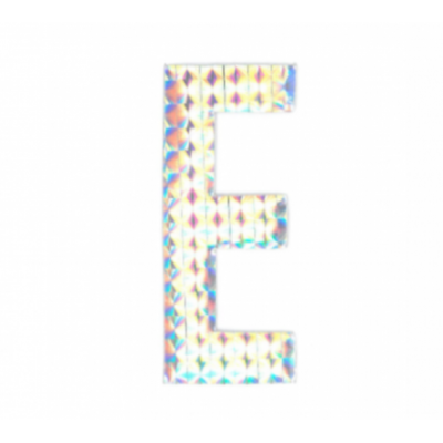 Αυτοκόλλητο Γράμμα "Ε" Ασημί 2.5x3cm