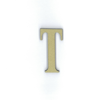 Γράμμα "Τ" Πλαστικό Χρυσό 5x3cm