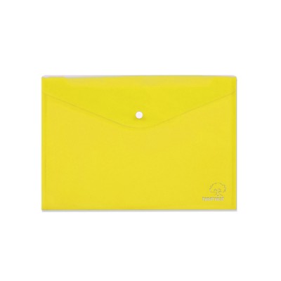 Φάκελος με Κουμπί Πλαστικός Α4 Κίτρινος