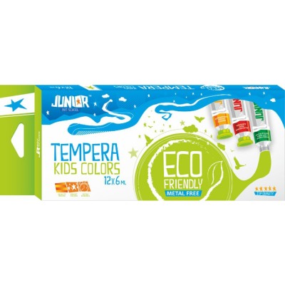 Junior Eco Τέμπερες Οικολογικές 12 Χρώματα 6ml