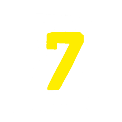 Αυτοκόλλητο Νούμερο "7" Κίτρινο 2,5x3cm