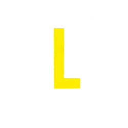 Αυτοκόλλητο Γράμμα "L" Κίτρινο 2,5x3cm
