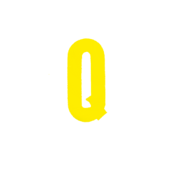 Αυτοκόλλητο Γράμμα "Q" Κίτρινο 2,5x3cm