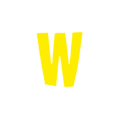 Αυτοκόλλητο Γράμμα "W" Κίτρινο 2,5x3cm